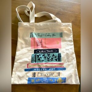 Kate spade book canvas tote purse